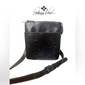 PATRICIA NASH TOOLED LEATHER CROSSBODY
